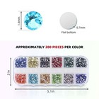 2400 Pieces Flat Back Rhinestones Colorful Round Glass Gems For Nail Art   Fa   