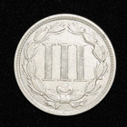 1881 Us 3c Three Cents Trime Nickel 3 Cent Coin