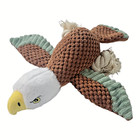Dog Squeaky Toy Puppy Chew Toy Plush With Rope Knot Eagle Bird Shaped Pet Toy