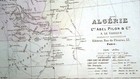 Algeria Colony Of France - 1873 Superb Intaglio Map 14 X 17   36 X 43 Cm