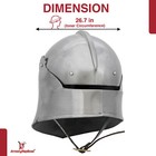 Medieval German Sallet Helmet   Mild Steel  Leather Inliner   Brass Buckle