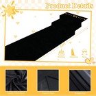 Wedding Aisle Runner Black Carpet 4x15 Ft Velvet Aisle Rug With Carpet Tape