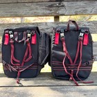 Vintage Avenir Bicycle Panniers Matching Pair Rear Bike Rack Bags Black Red