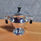 Vintage Art Deco Chrome Creamer And Lidded Sugarbowl 