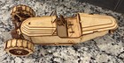 Vintage Roadster 3 Wheeler Car wood model desktop Display Art wheels Turn  12   