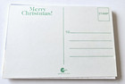 Vintage Christmas Card Post Card Old Fashioned Couple Sleigh Ride Winter Scene