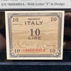 1943 Italy Allied Military Currency Replacement 10 Lire Note Pmg Choice Unc 64