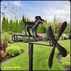 Black Lab Dog Metal Whirligig  Wind Powered Kinetic Yard Deco Wind Spinner New