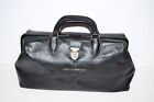 Vtg Schell Black Leather Medical Doctors Bag  Dr s House Call Case Flaws