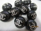 Chanel 8 Dome Buttons   Black   With Rhinestones  Cc Logo 16mm  lot 8