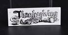 Vtg Printing Letterpress Printer Type Block  thanksgiving  Single Word 3 75 