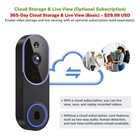 1080p Smart Wireless Video Doorbell Camera Night Vision Real-time Ai Alerts