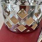 Nwt Talbots Elegant Silver Metal   Sequin Wine Caddy   Ball Stopper In Gift Box