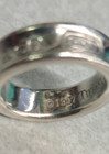 Vintage Tiffany   Co  1997 Sterling Silver 925 Concave Ring With Pouch   Box 6 5