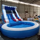 24ft Commercial Giant Inflatable Pvc Bounce House Water Slide Combo 13ft Pool