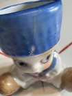 Vtg Porcelain Big Eyed Sailer Boy Pin Cushion Needle Holder  Please See Pics 