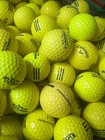 150 Yellow Range Balls With Black Stripe      Aaa-aaaa Practice Golf Balls