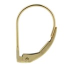 Leverback Earring Mounting Dangling Plain Standard Style Real 14k Yellow Gold