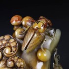 Chinese Natural Shoushan Stone Hand-carved Cicada Statue Seal Ornament              1573