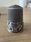 Vintage Thimble Sterling Silver Sewing Finger Cover Sign Set Of 3 Mono Sz 8 10