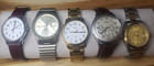 Lot Of 5 Misc Watches Fossil  Peugeot  Timex