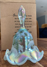 New Fenton Opalescent Iridescent Winter Landscape   Berries Hand Painted Bell