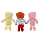 Handmade Crochet Teddy Bear Plushies Lot Of 3 Amigurumi Knit Stuffed Animals