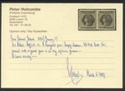 Prince Edward Is  15a Mint  h  W  Cert - 1872 6c Black  Impf Between Pair