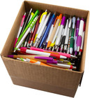  5 Pound Box  Approx  200-250 Pens  Retractable Ballpoint Pens Black Bulk Click