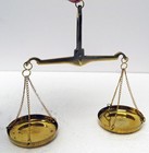 Jeweler s Pocket Portable Brass Balance Scale W  Case And Weights