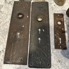 Vintage Interior Door Knob Back Plates Lot Antique Hardware