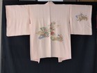 Japanese Vintage Classic Pattern Kimono Pure Silk Haori L29 7in For Remake B106