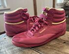 Vintage Reebok Classic Hi Top Womens 10 Shoes Aerobic Sneakers Freestyle Pink