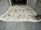 Xxl vintage Folk Art Handmade Fiji Intricate Bark Tapa Cloth 13ft x 11 Ft 