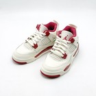  new  Kids Nike Air Jordan 4 Retro  ps  Pale Ivory   Red  hv4385 108      