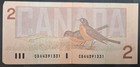 1986 Canada 2 Dollars P94b  Signatures Thiessen-crow  Cba4391331 