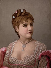 Adelaide Neilson Cabinet Card Color Painting Photo 19th Century Stage Actress