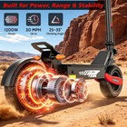 Off-road Electric Scooter For Adult 1200w 48v13ah 30mph 11  commuting Escooter