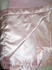 Carters  Just One Solid All Pink Minky Dot Baby Blanket  Satin  Security Lovey
