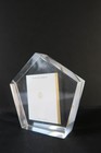 Vintage 4  Northern Trust 3d Lucite Tombstone - Rare Pentagram Shape Deal Toy