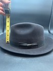 Vtg Drake 10x Graphite 7 1 8 Ladies Stetson Fur Felt Hat In Original Box