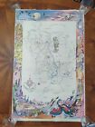 Vintage Lord Of The Rings Poster Middle Earth Map 1967 1966 Ballantine Remington