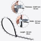 Large Zip Ties Heavy Duty Big Cable Ties Extra Long Tie Wraps Black 26 Inch New