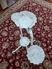 Antique Wrought Iron Ruffled Flower Pot Plant Stand Victorian Estate