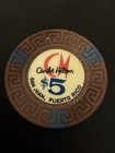  5 Caribe Hilton San Juan Puerto Rico Casino Chip Chc-5bbbb   vintage  