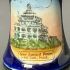 Victorian Era Porcelain Souvenir Shaker - New Summit House - Mt tom Ma Mass