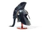 Black Roman Greek Corinthian Achilles Helmet With Plume  Spartan Helmet Medieval