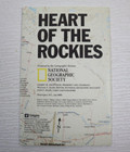 1995-7 July National Geographic Map Heart Of The Rockies Rocky Mountains Poster