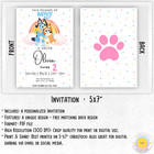 Bluey Rainbow Birthday Invitation - Personalized Digital Invitation