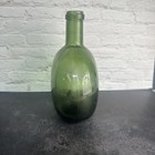 Vintage Green Glass Apothecary Bottle 6 5    Triangle Maker Mark             